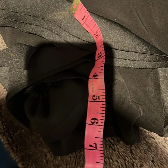 Frank Lyman Black Fluttered Ruffles Floral  sleeves cocktail Lycra dress Sz 8 - Picture 14 of 15